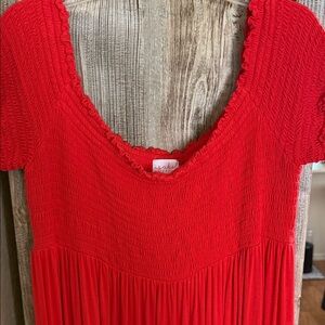 Ingrid & Isabel Red Smocked Long Dress